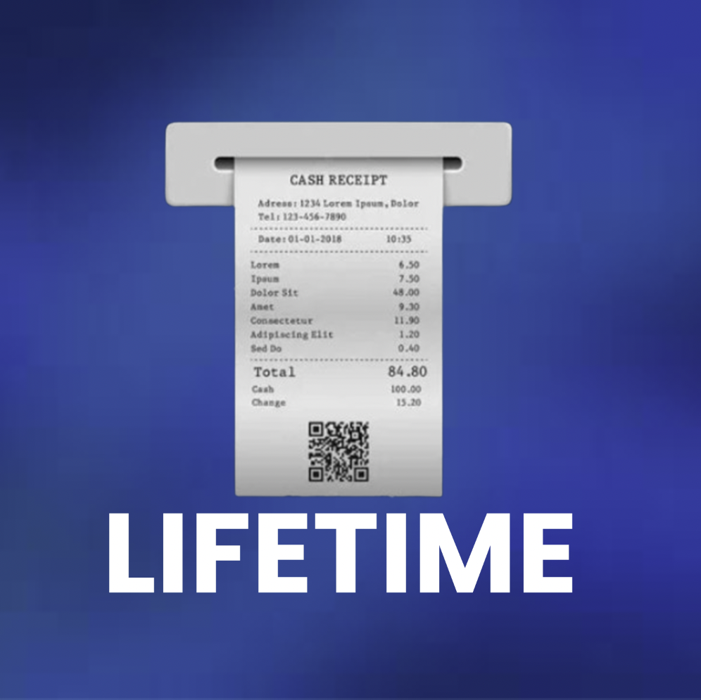 RECEIPT GEN *LIFETIME* OVER 95 BRANDS